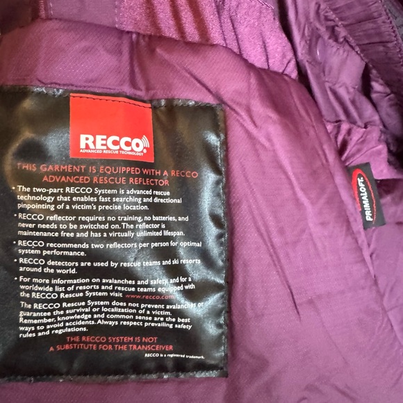 The North Face Summit Series HyVent Alpha Jacket Womens L Burgundy Hooded RECCO - Picture 13 of 14